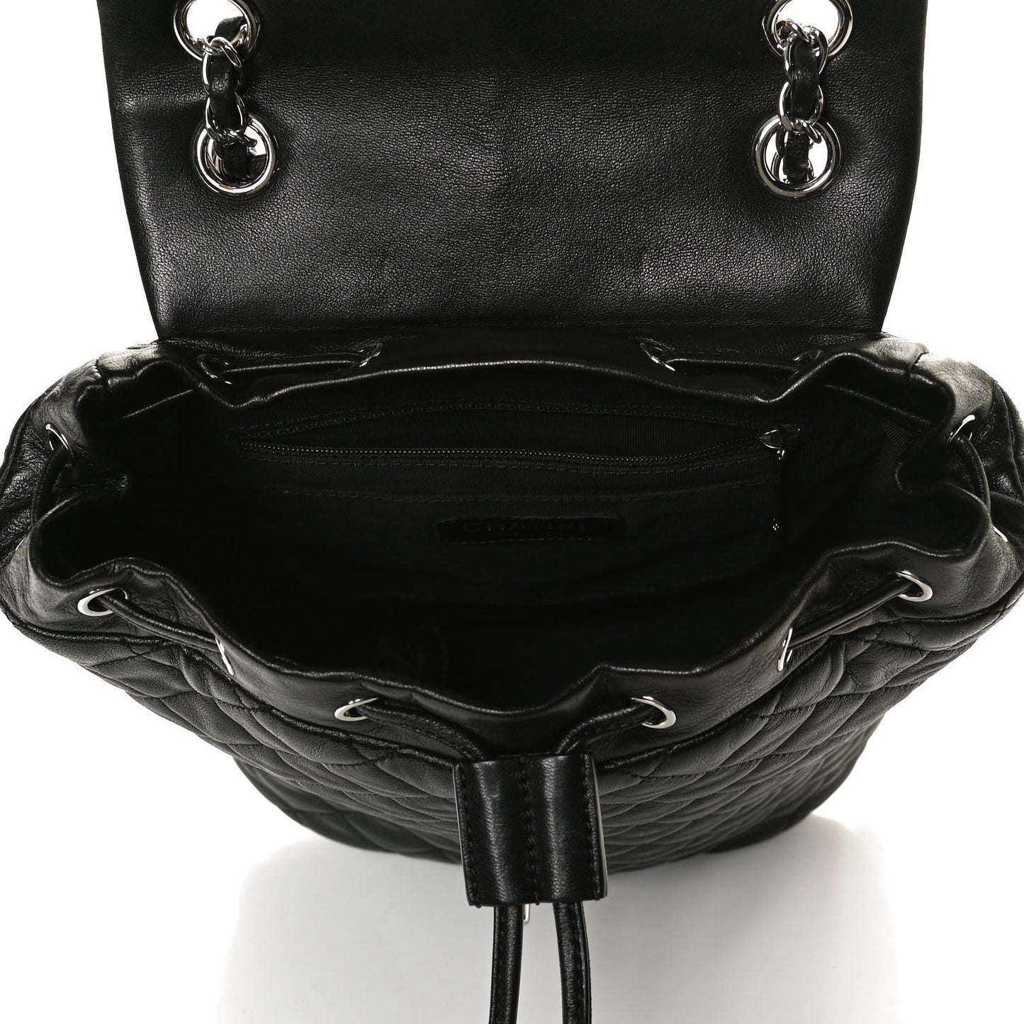 Calfskin Quilted Small Urban Spirit Backpack Black