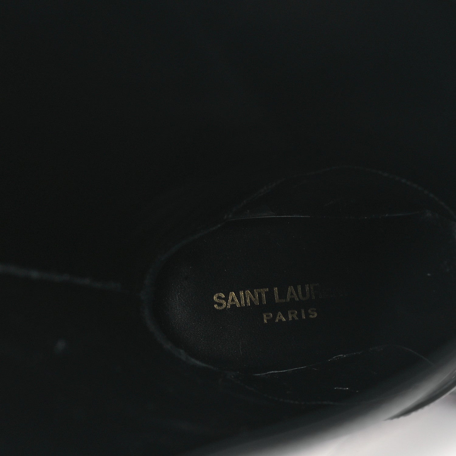 Saint Laurent Glazed Calfskin Vendome 110 Boots 36 Black 2 of 12