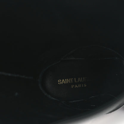 Saint Laurent Glazed Calfskin Vendome 110 Boots 36 Black 2 of 12