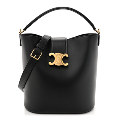 Celine Smooth Calfskin Triomphe Medium Louise Bag Black 1 of 10
