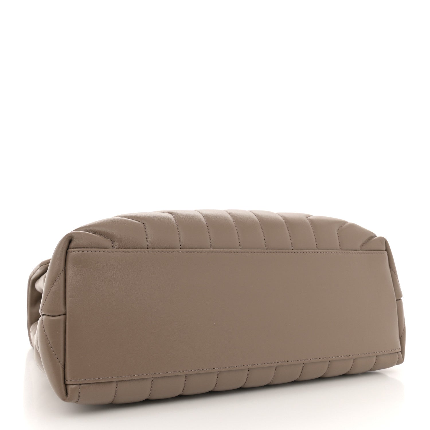 Saint Laurent Calfskin Y Quilted Monogram Medium Loulou Chain Satchel Dark Beige 4 of 13