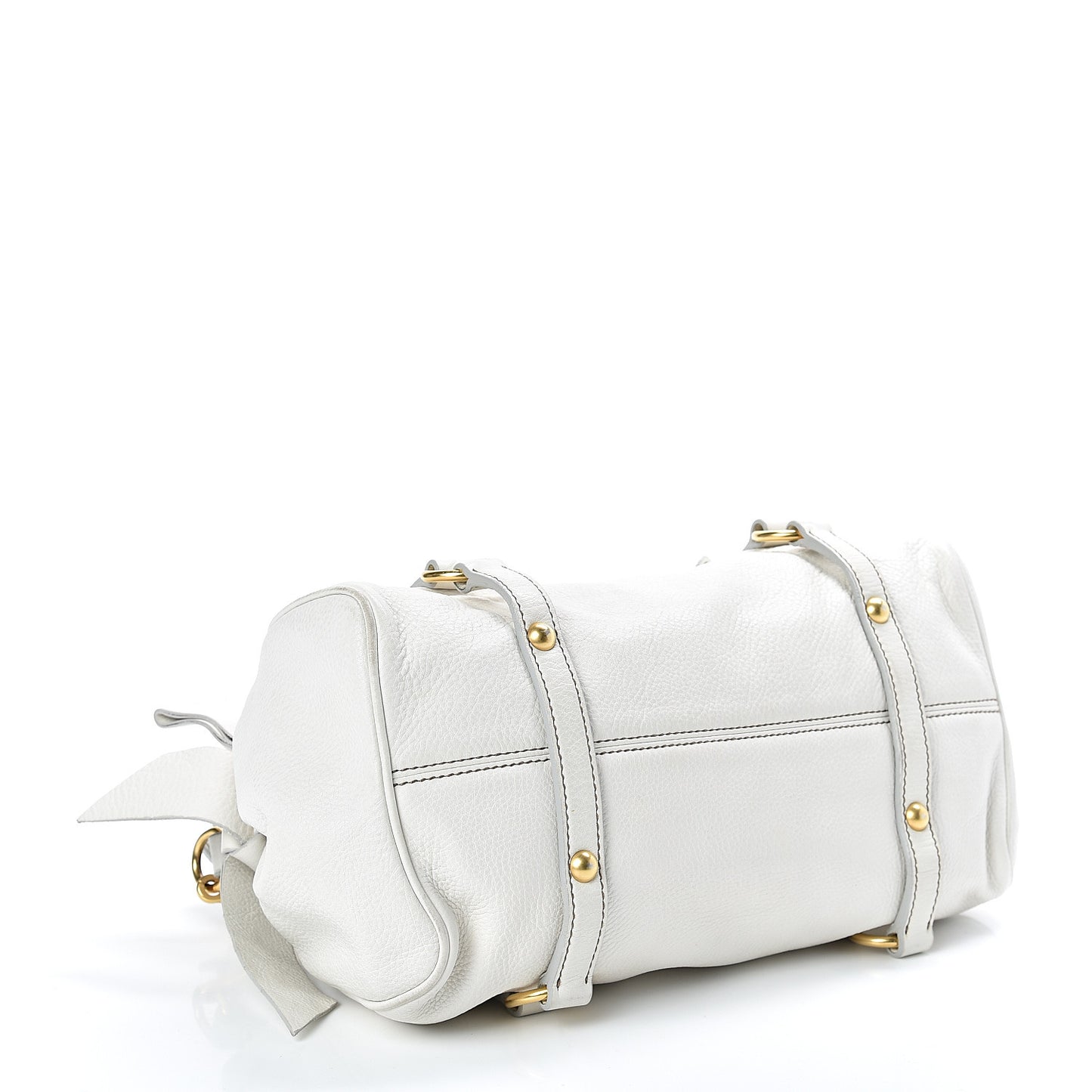 Vitello Bow Bag White