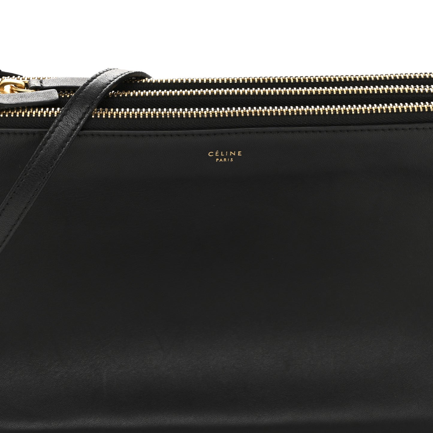 Lambskin Large Trio Crossbody Bag Black
