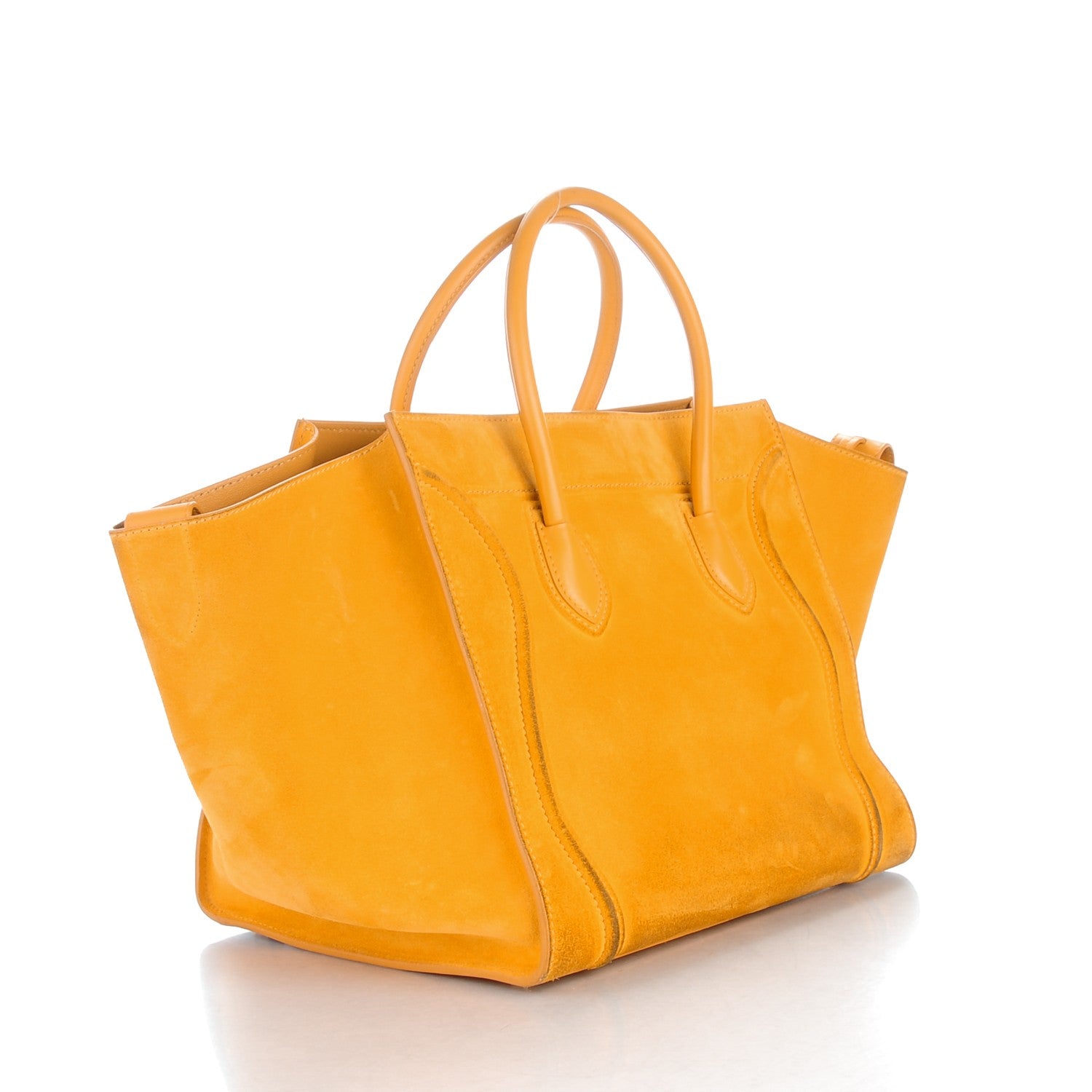Celine Suede Medium Phantom Luggage Amber 3 of 7