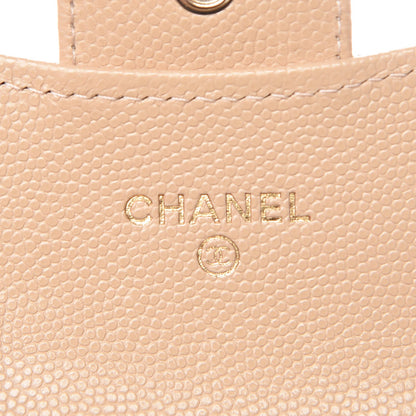 Chanel Caviar Quilted Card Holder Wallet Beige Clair 6 of 9