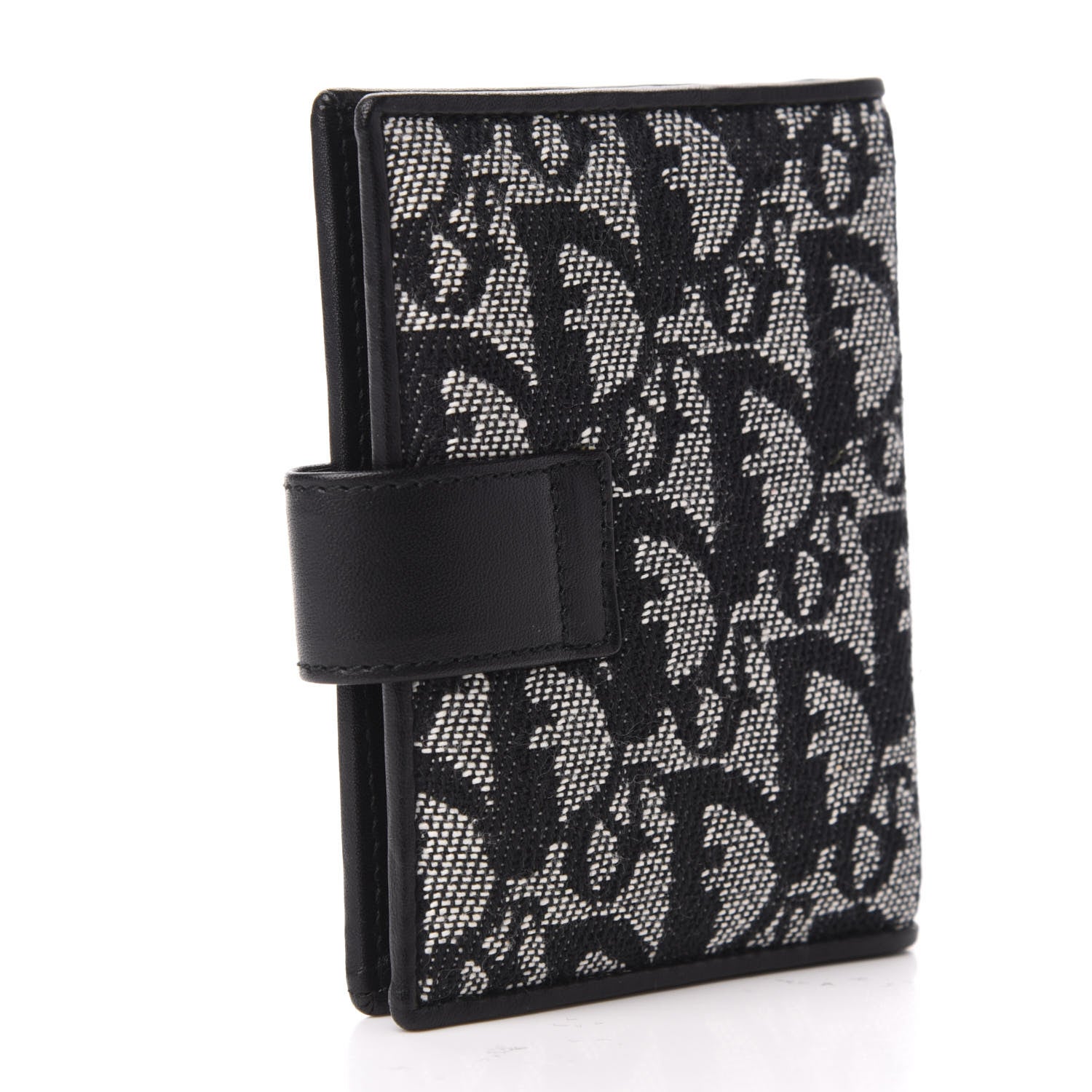 Christian Dior Monogram Compact Wallet Black 3 of 6
