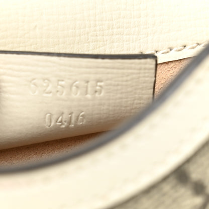 Gucci GG Supreme Monogram Azalea Calfskin Mini Horsebit 1955 Crossbody Bag Beige Ebony Mystic White 7 of 10
