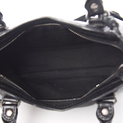 Balenciaga Agneau Silver Metallic Edge Hardware Mini City Black 5 of 16