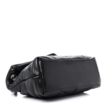 Saint Laurent Lambskin Quilted Small Loulou Puffer Monogram Chain Satchel Black 4 of 12