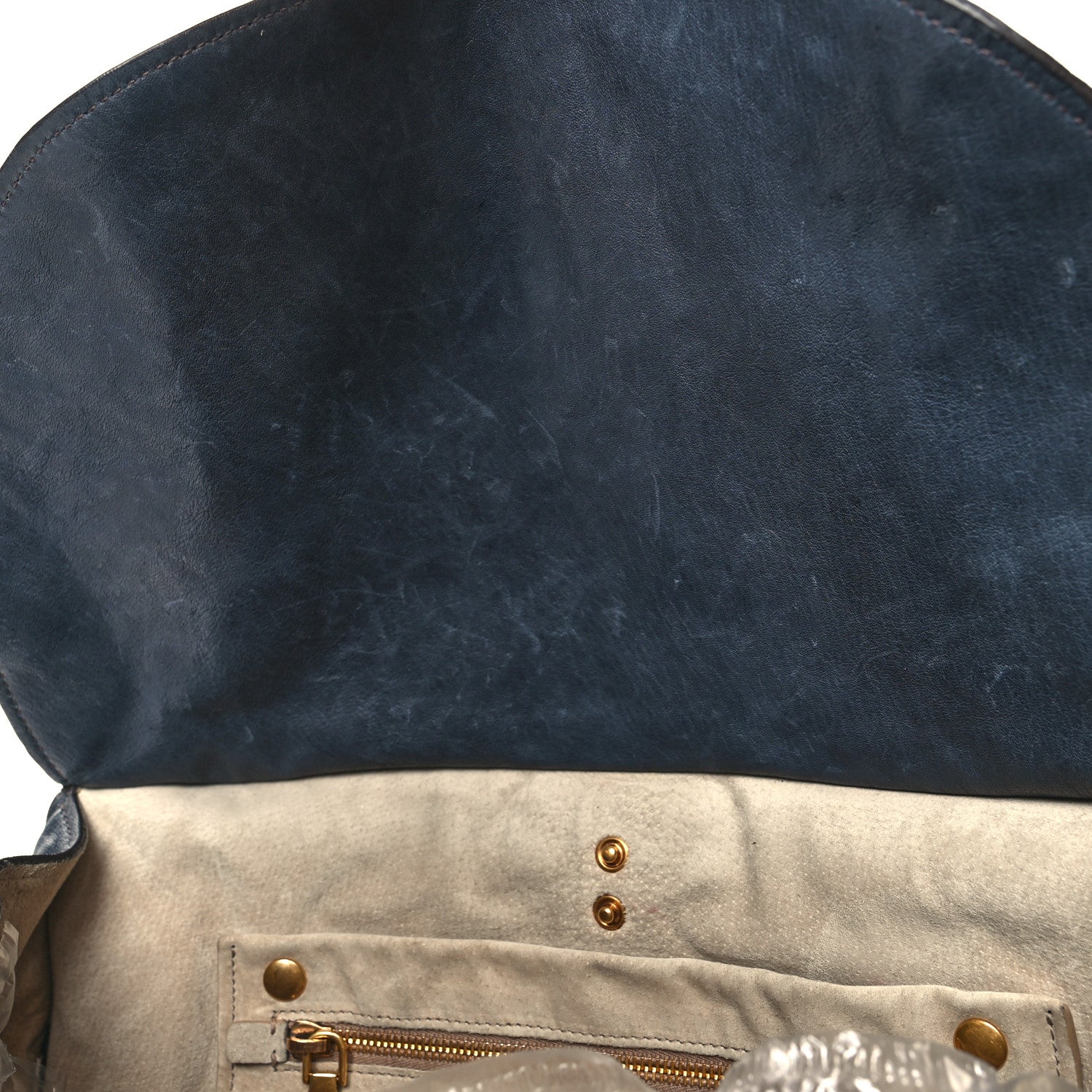 Miu Miu Ostrich Calfskin Hobo Blue 11 of 11