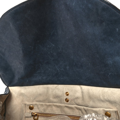 Miu Miu Ostrich Calfskin Hobo Blue 11 of 11