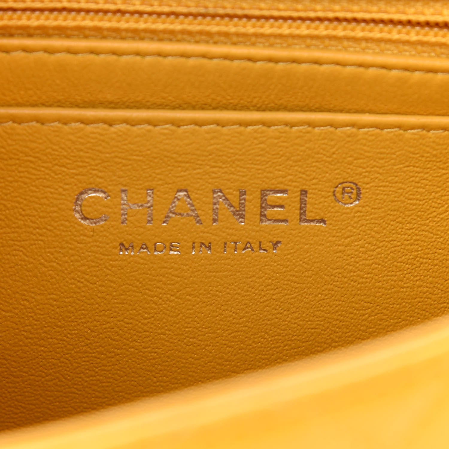 Chanel Lambskin Quilted Mini Square Flap Yellow 6 of 10