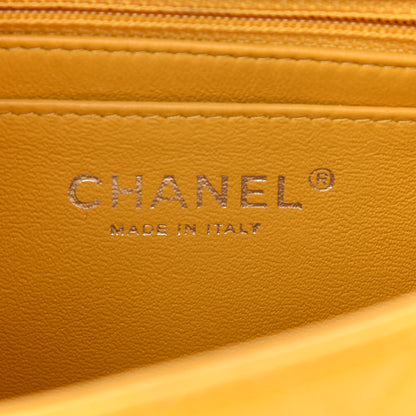 Chanel Lambskin Quilted Mini Square Flap Yellow 6 of 10