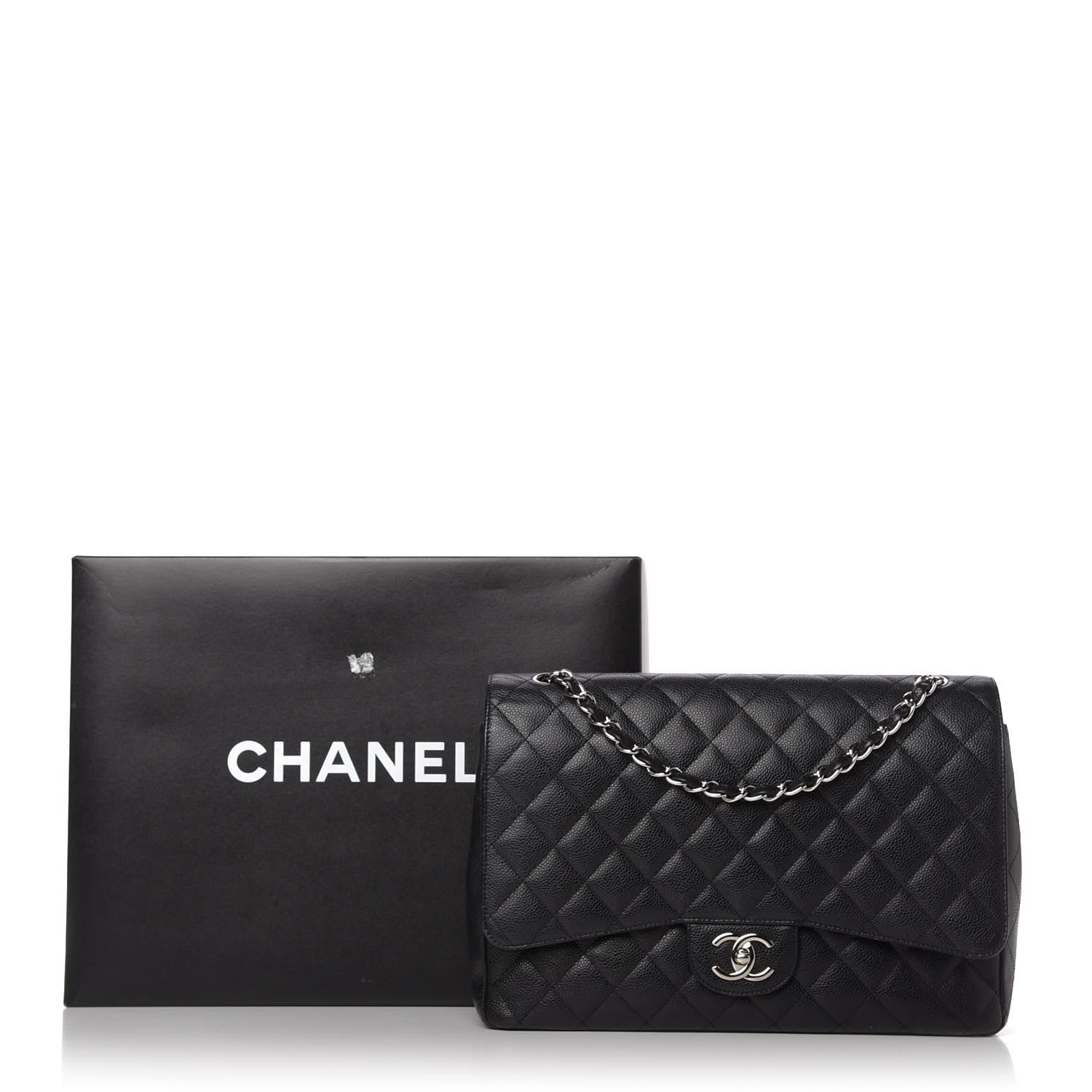 Chanel Caviar Quilted Maxi Double Flap Black 10 of 10