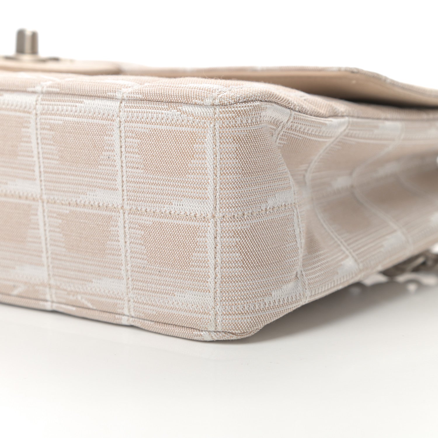 Chanel Nylon Medium Travel Flap Light Beige 10 of 13