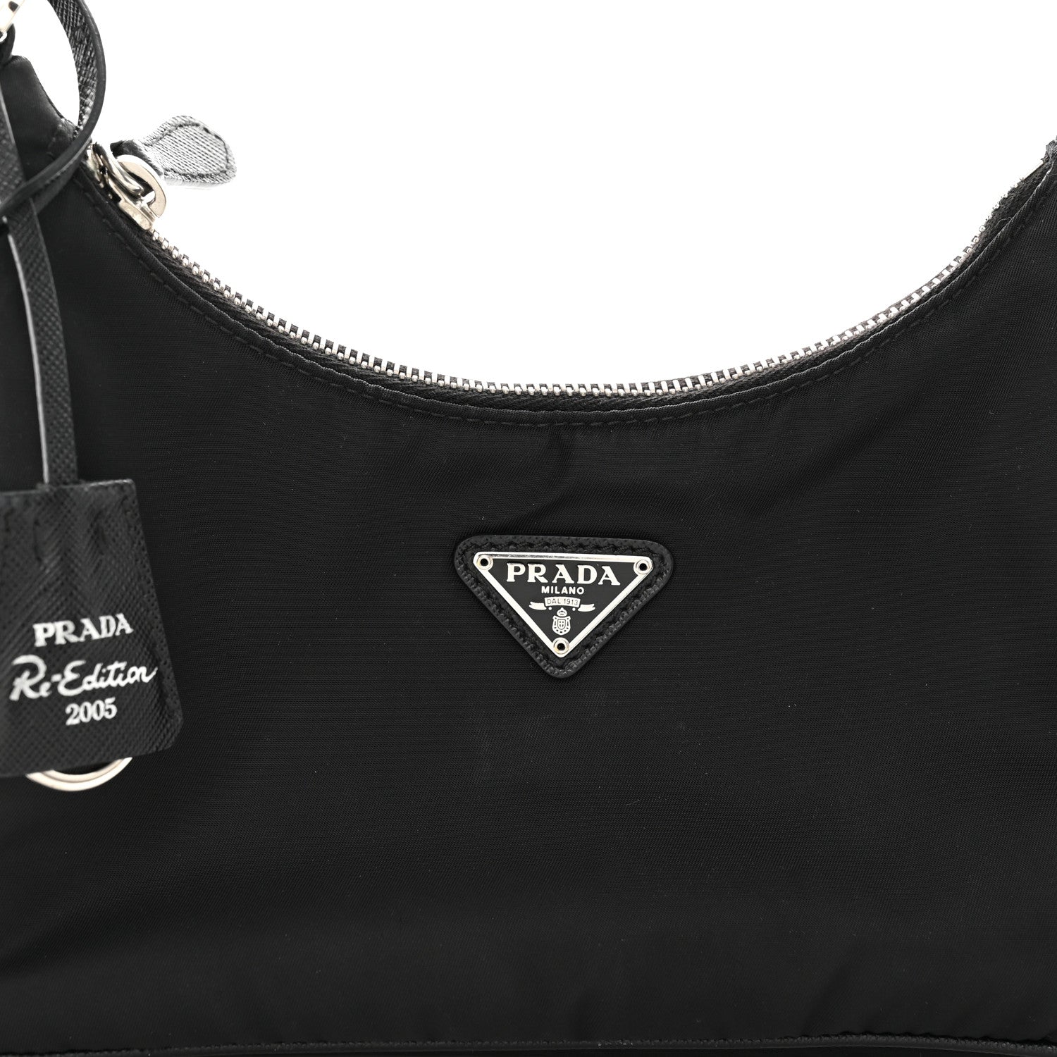 Prada Tessuto Nylon Saffiano Mini Re-Edition 2005 Bag Black 8 of 11