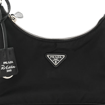 Prada Tessuto Nylon Saffiano Mini Re-Edition 2005 Bag Black 8 of 11