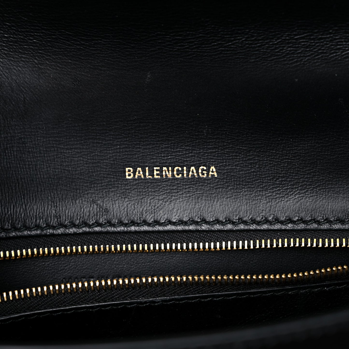 Shiny Box Calfskin Small Hourglass Top Handle Bag Black