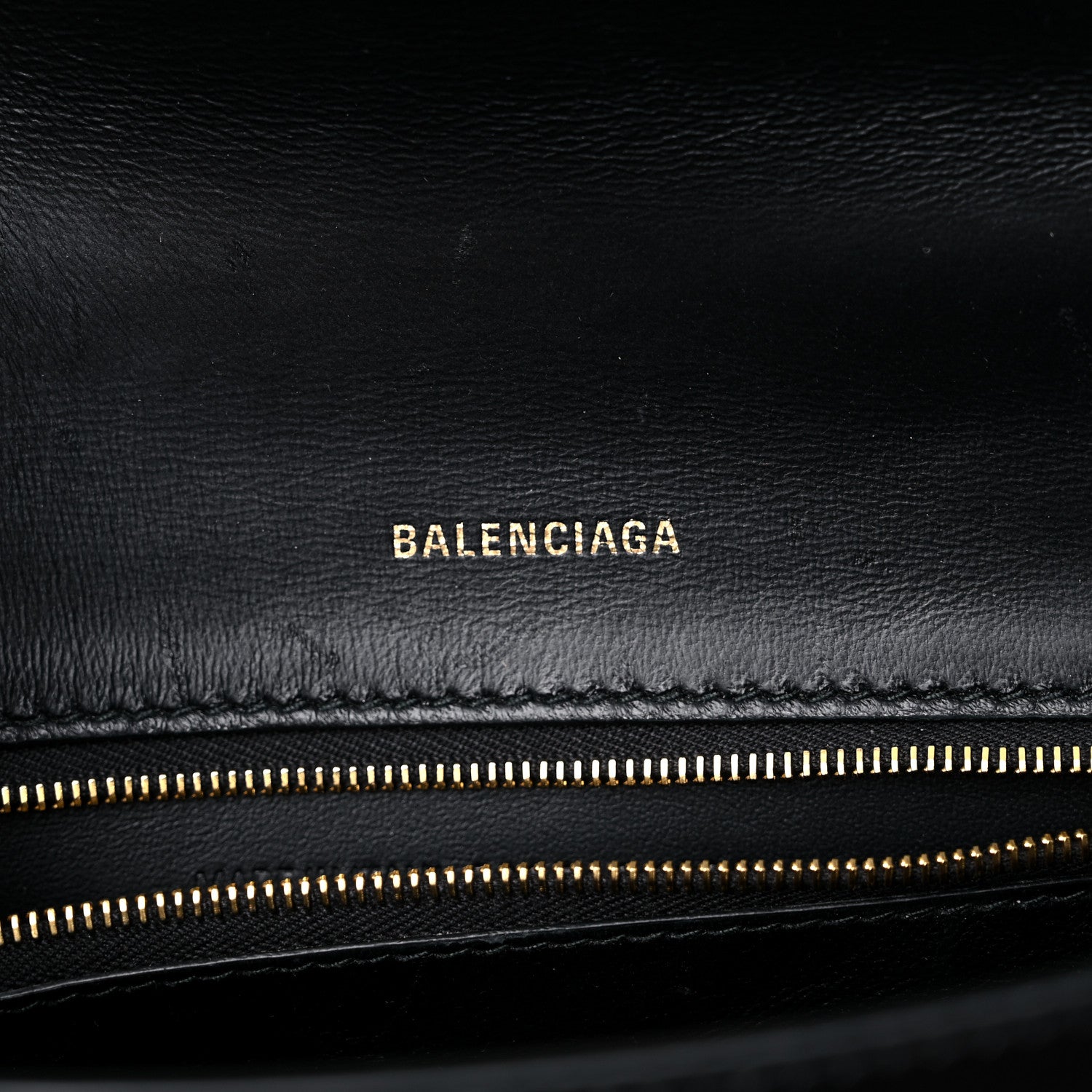 Balenciaga Shiny Box Calfskin Small Hourglass Top Handle Bag Black 6 of 13