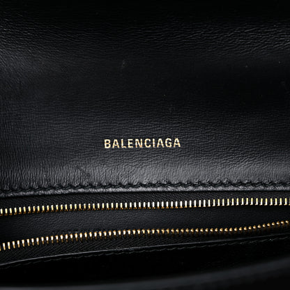 Balenciaga Shiny Box Calfskin Small Hourglass Top Handle Bag Black 6 of 13