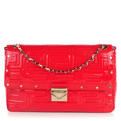 Versace Patent Borsa Couture Shoulder Bag Rosso 1 of 8