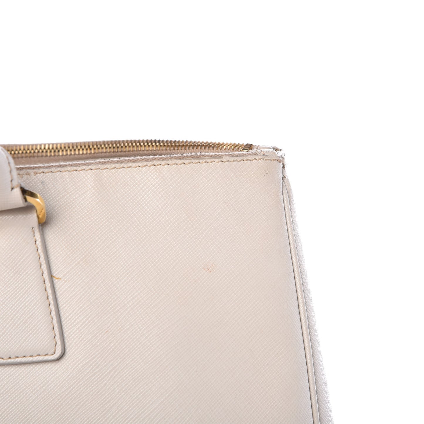 Saffiano Large Galleria Double Zip Tote Talco