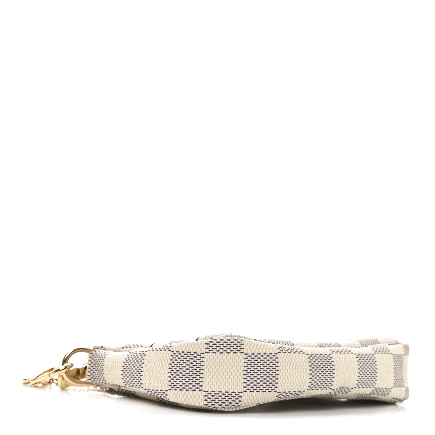 Louis Vuitton Damier Azur 2021 Christmas Animation Hollywood Mini Pochette Accessories Fuchsia 4 of 6