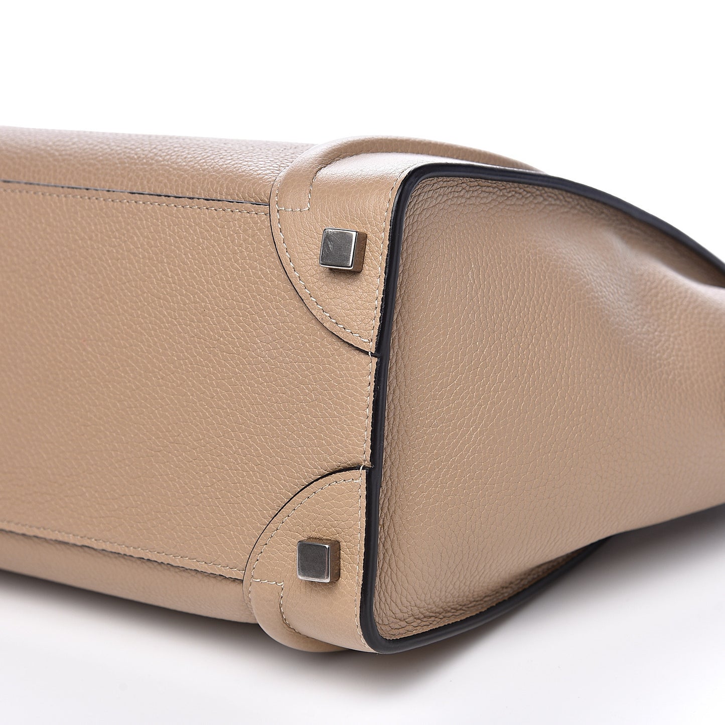 Drummed Calfskin Micro Luggage Dune