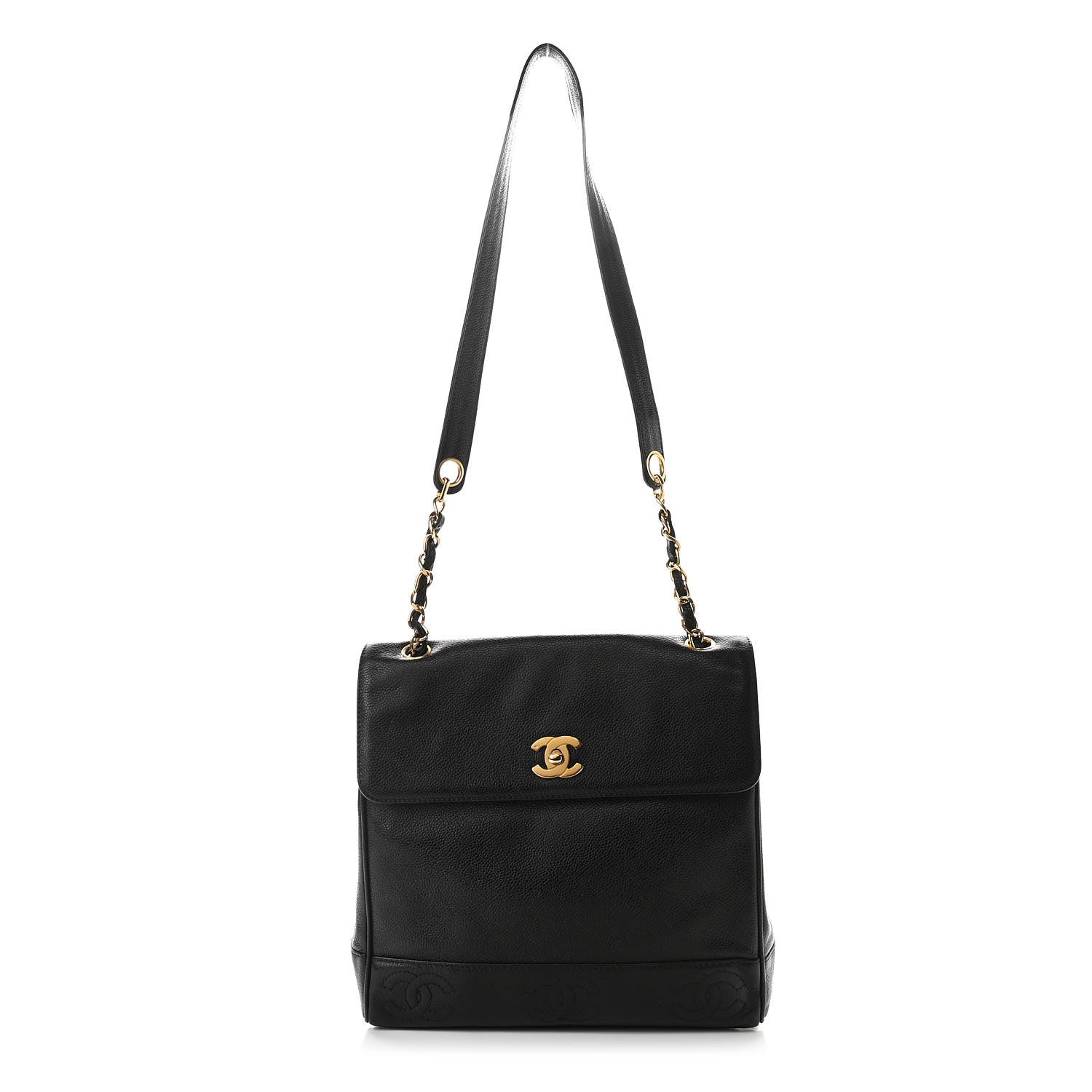 Chanel Caviar Flap Shoulder Bag Black 1 of 8