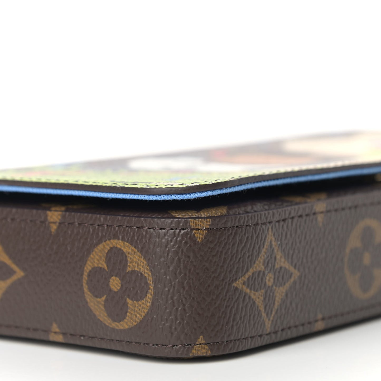 Monogram 2021 Christmas Animation China Wall Pochette Felicie Chain Wallet Myosotis Blue