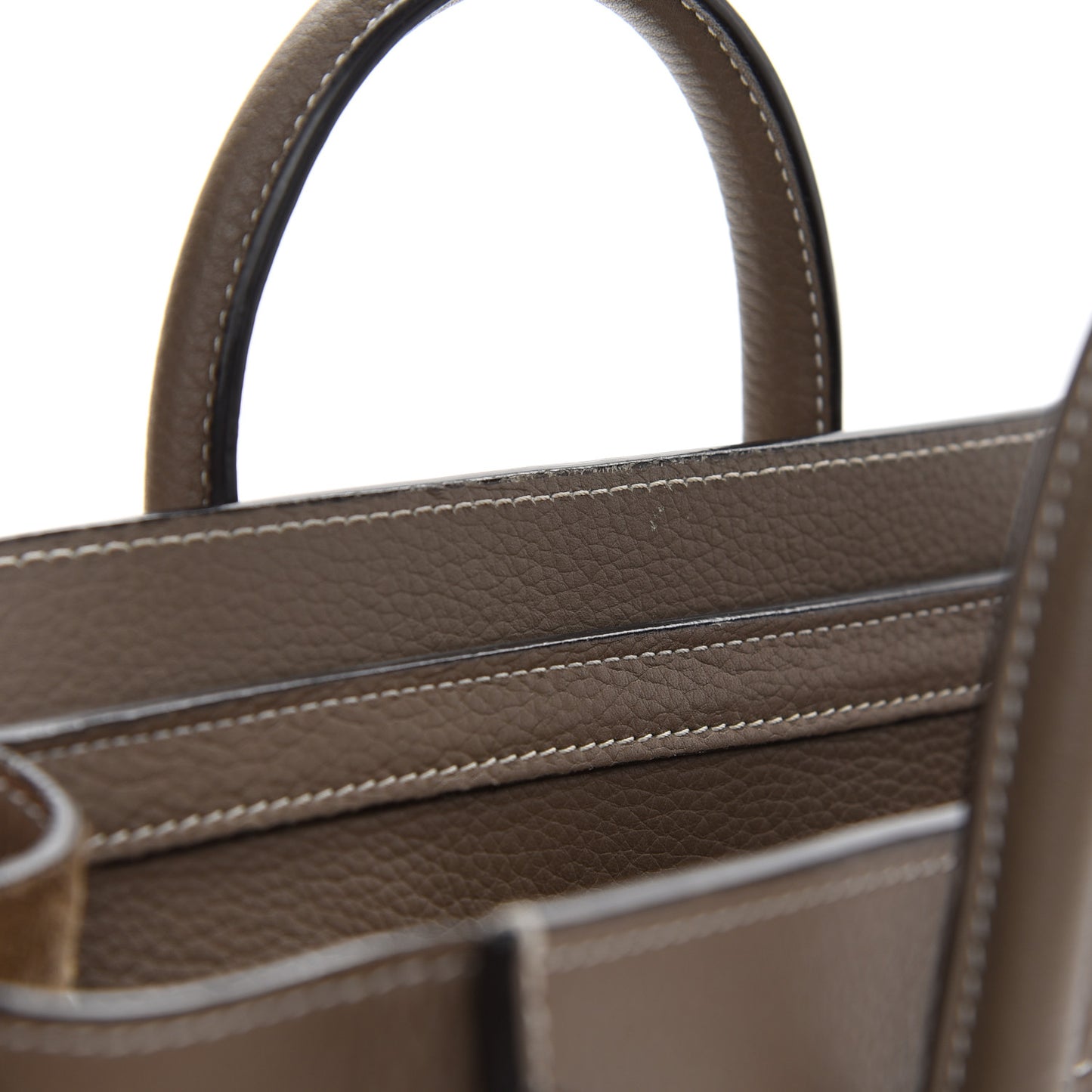 Drummed Calfskin Nano Luggage Souris