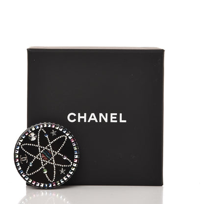 Chanel Glittered Resin Strass Brooch Black Pink 5 of 5