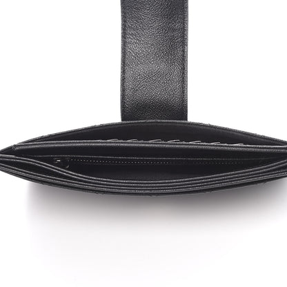 Chanel Caviar Quilted CC Box Strap Pouch Black 6 of 11