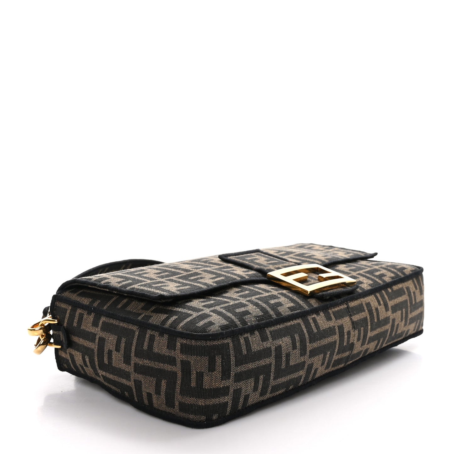 Fabric Jacquard FF 1974 Large Baguette Tobacco Moro Black