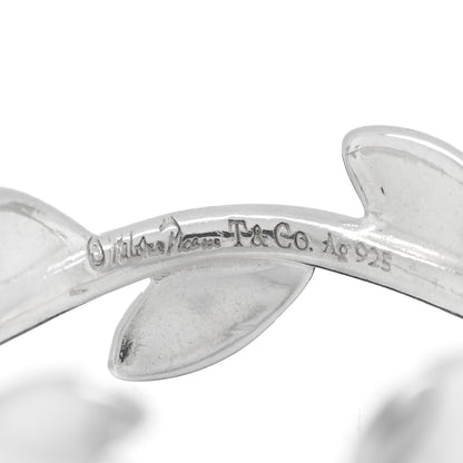 Tiffany Sterling Silver Paloma Picasso Narrow Olive Leaf Band Ring 49 5 4 of 4
