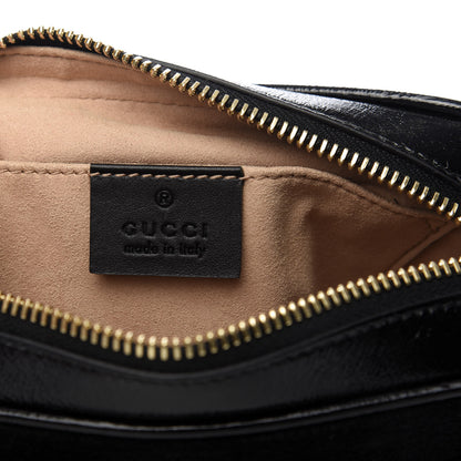 Gucci Suede Patent Web Mini Ophidia Shoulder Bag Black 8 of 10