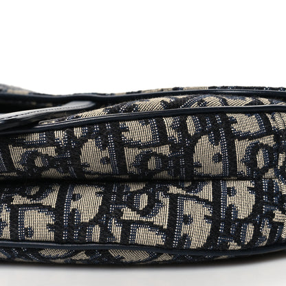 Christian Dior Oblique Saddle Bag Blue 10 of 13