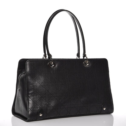 Christian Dior Calfskin Cannage Stitched Large East West Lady Dior Black 3 of 15