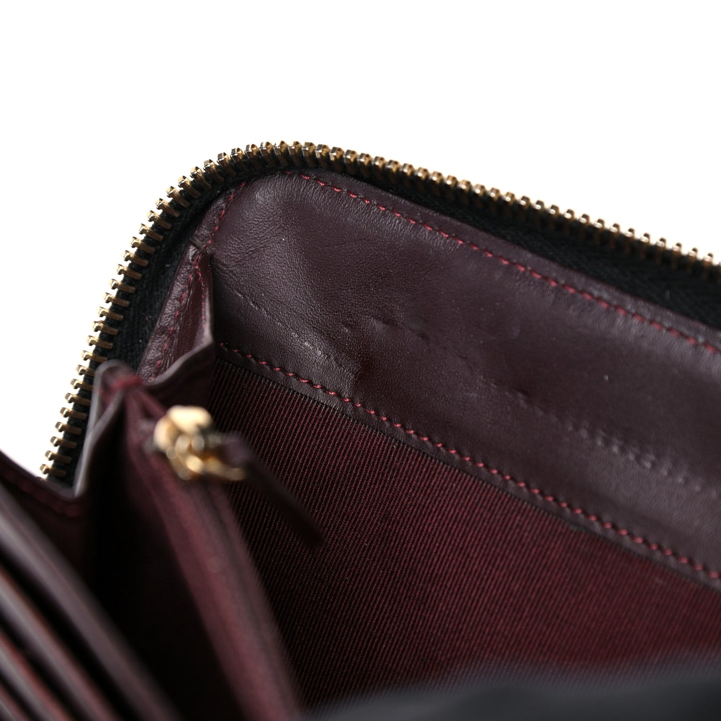 Caviar Quilted Large Zip Around Organizer Wallet Black