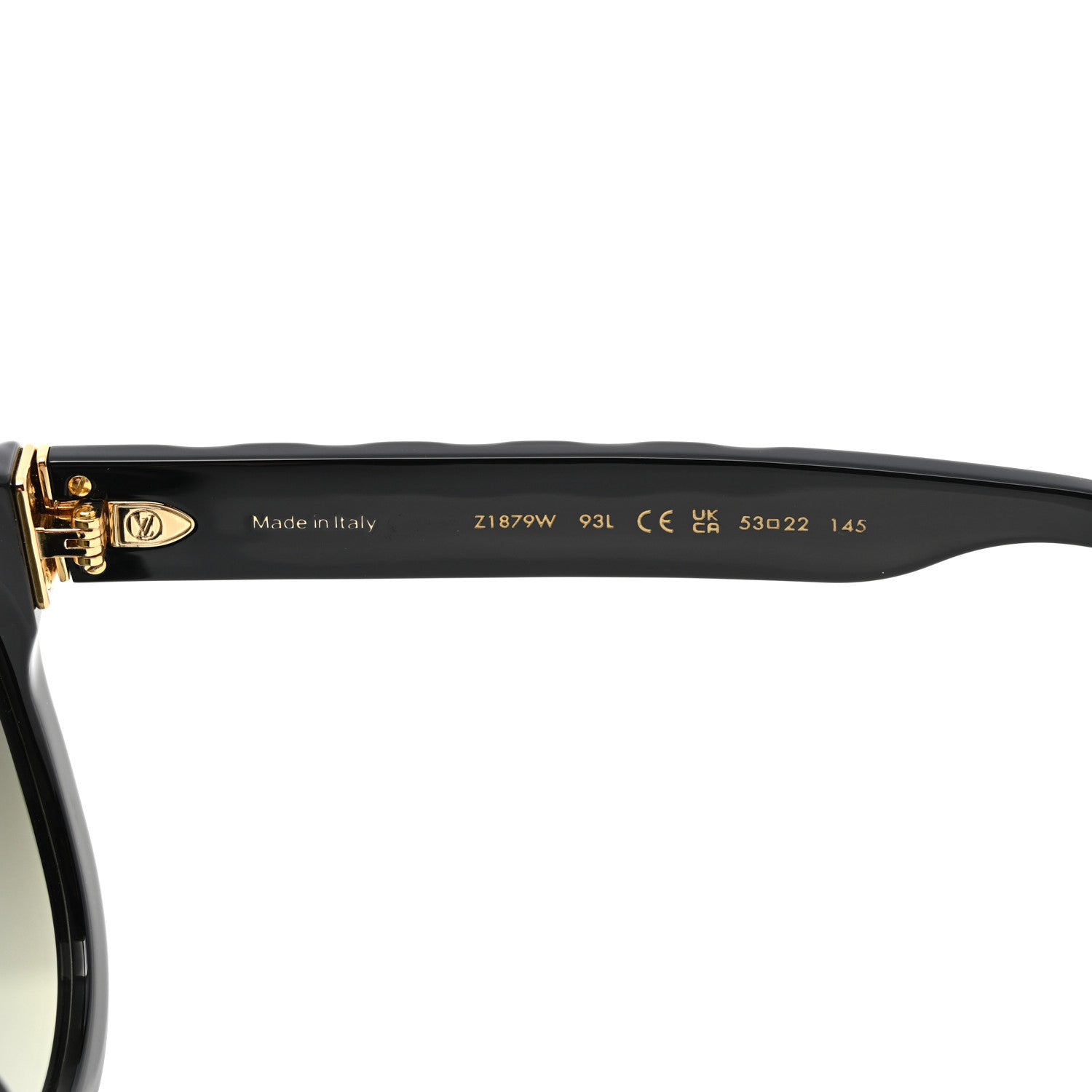 Louis Vuitton Acetate LV Empreinte Light Round Sunglasses Z1879W Black 6 of 7
