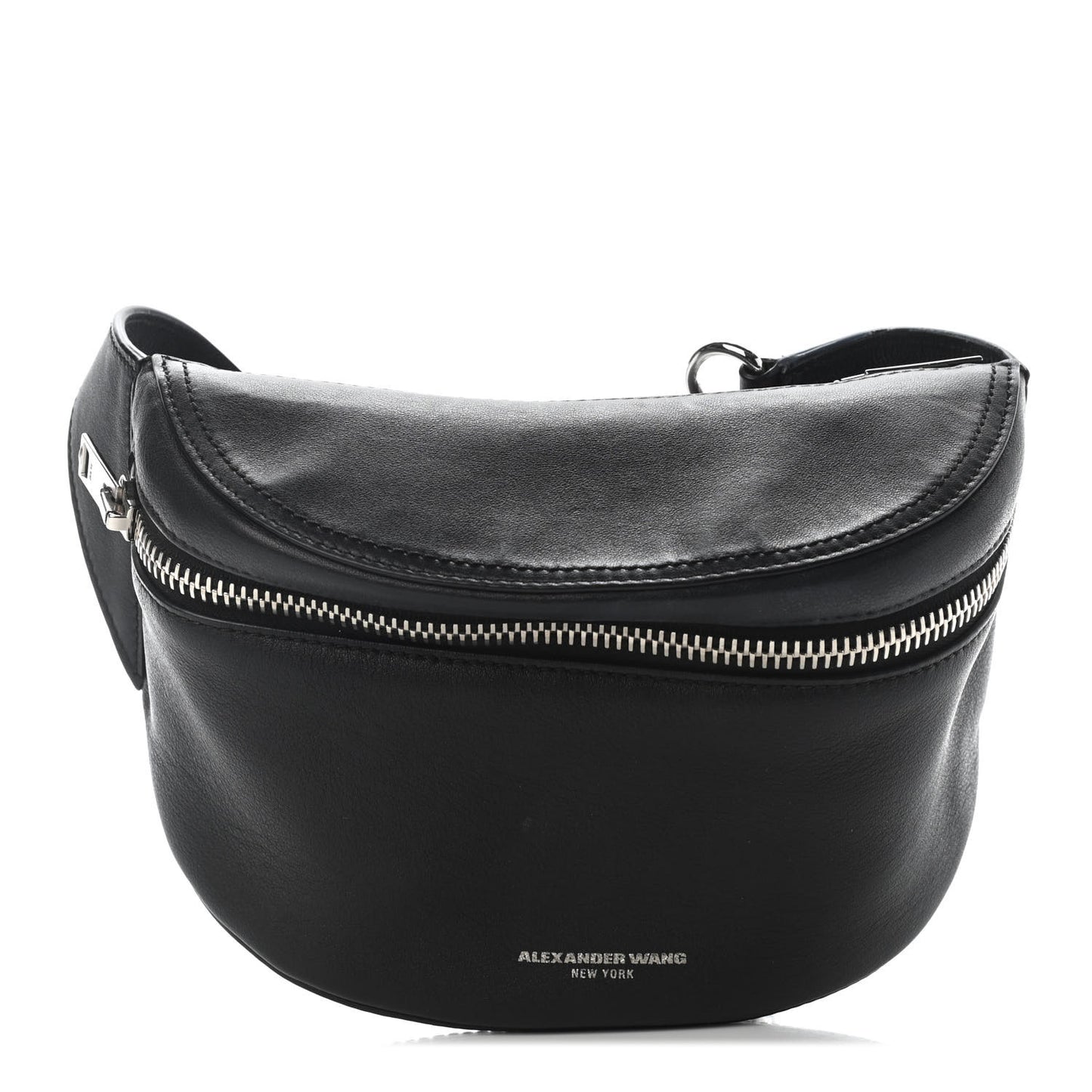 Calfskin Chain Belt Bag Black