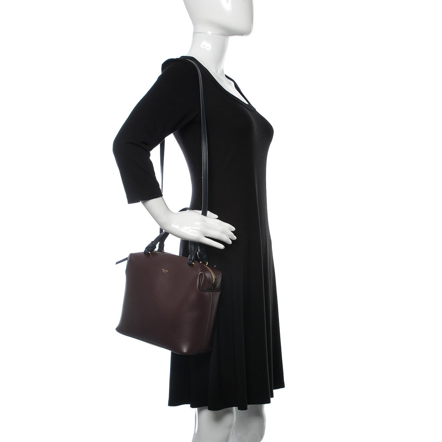 Lambskin Small Soft Cube Satchel Burgundy