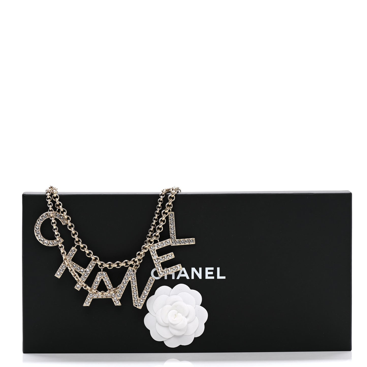 Metal Crystal 90's Icon Logo Chain Belt Gold