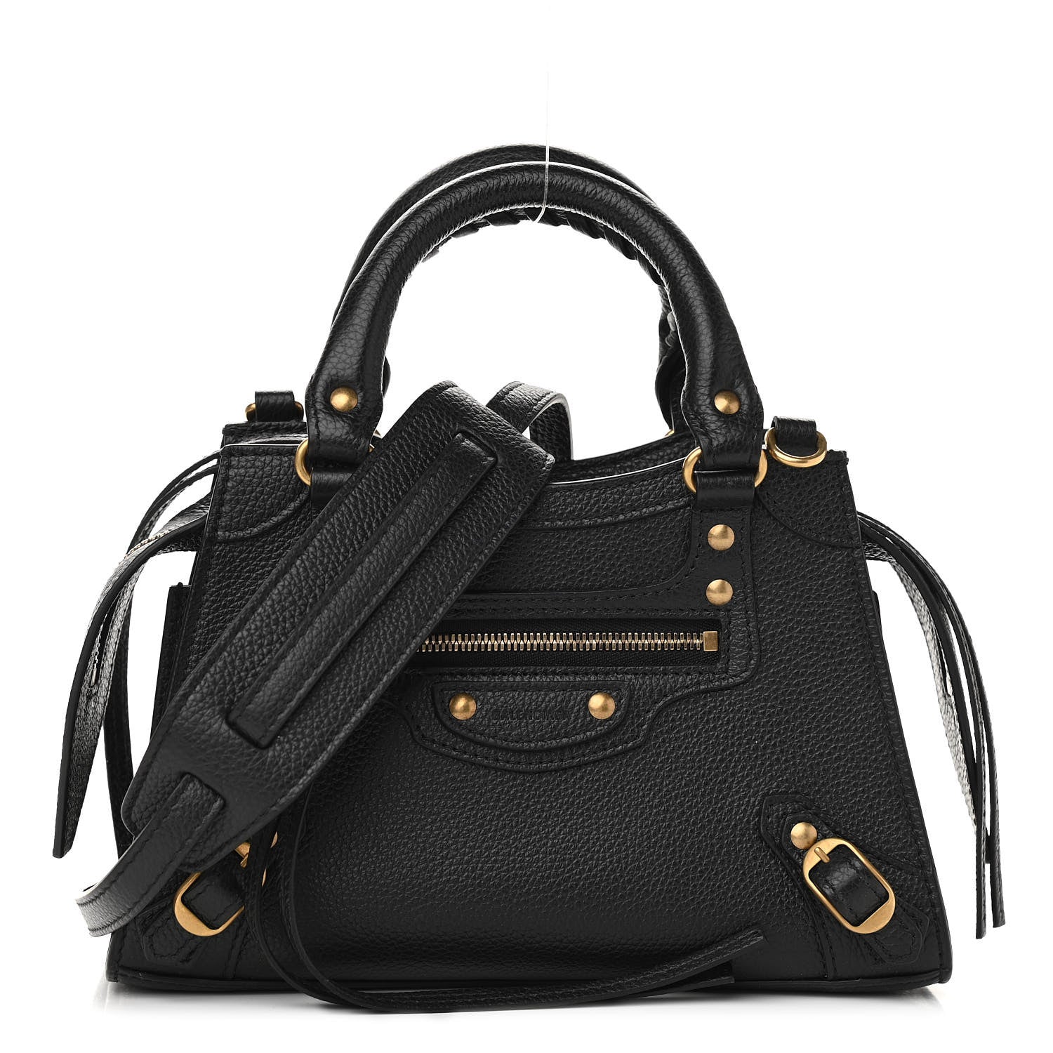 Balenciaga Grained Calfskin Neo Classic Gold Hardware Mini City Black 1 of 10