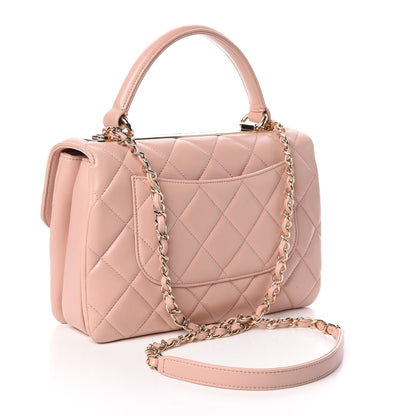 Chanel Lambskin Quilted Small Trendy CC Flap Dual Handle Bag Pink 3 of 10