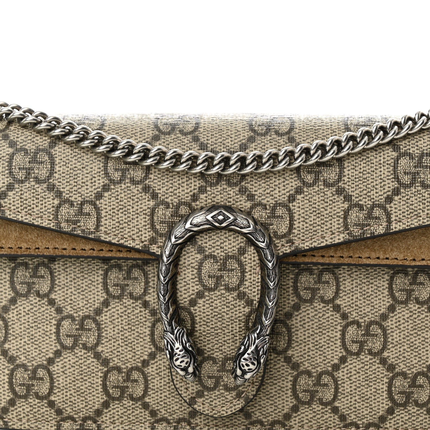 Gucci GG Supreme Monogram Super Mini Dionysus Shoulder Bag Taupe 7 of 10