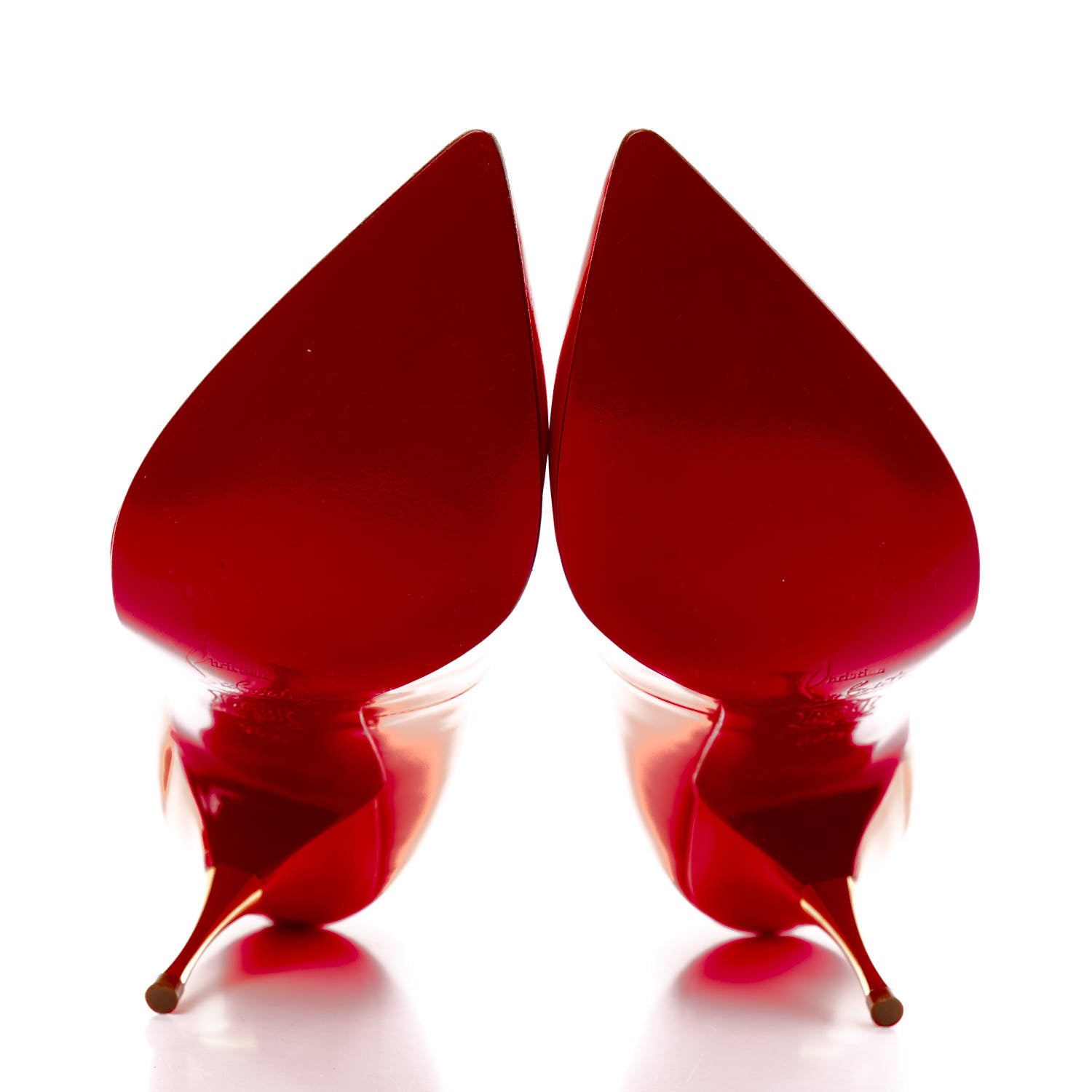 Christian Louboutin Patent Lola Pumps 36.5 Fire 6 of 8
