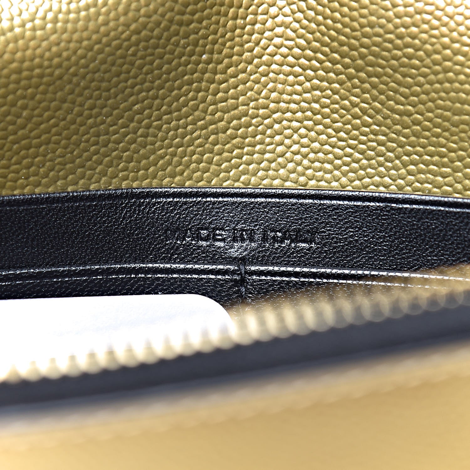 Saint Laurent Metallic Grain De Poudre Kate Monogram Tassel Chain Wallet Gold 8 of 11