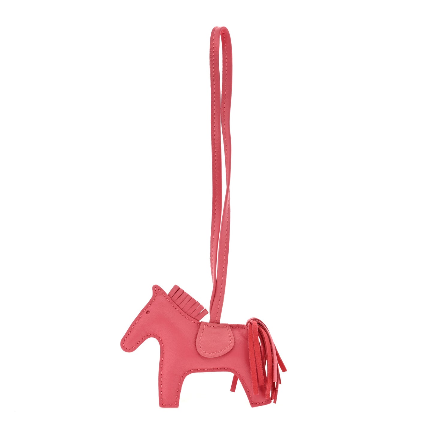 Milo Lambskin Grigri Rodeo Horse Bag Charm PM Rose Azalee