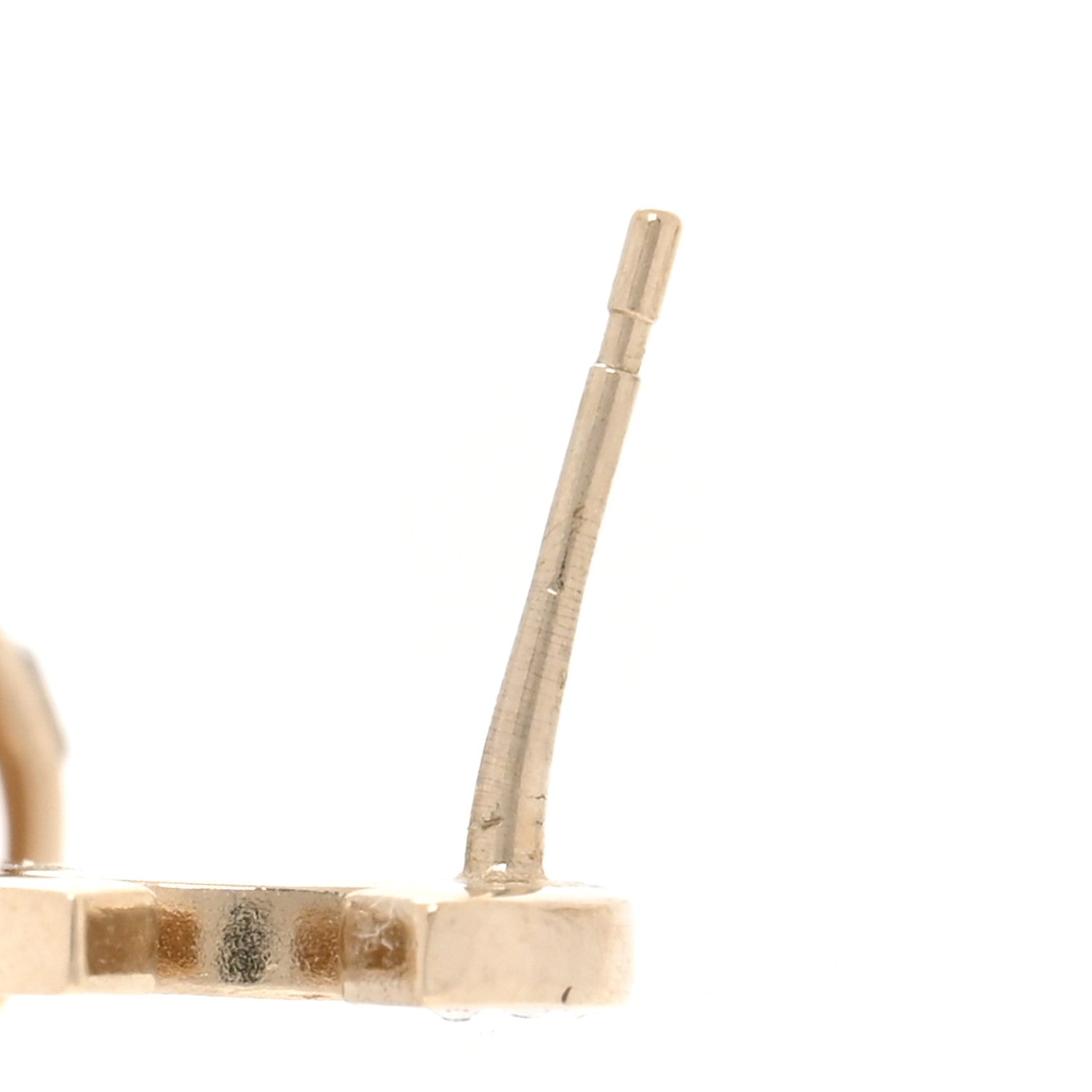 Chanel Crystal Pearl CC Uneven Drop Earrings Gold 5 of 6